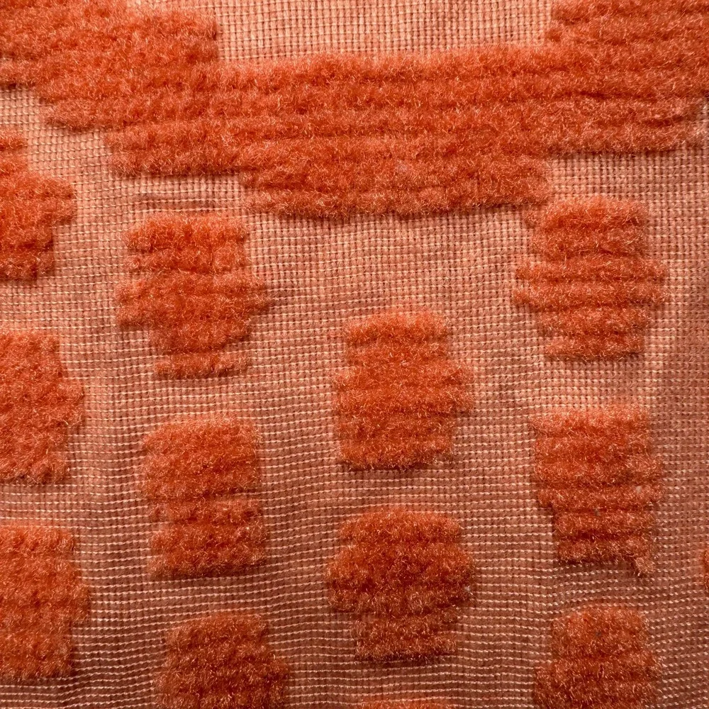 Vintage Coral Tufted Bed Spread Full Size 100 Percent Polyester Retro Home Decor
